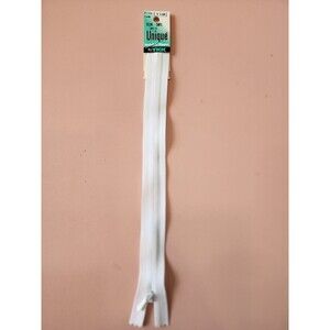 YKK New Unique Invisible Zipper 9in White  Color 501, ART 0309